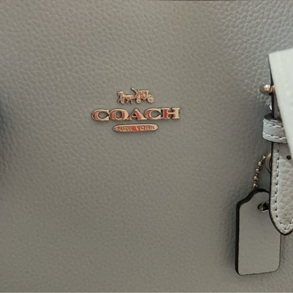 NWOT COACH LIGHT BLUE CROSSBODY BAG - MOLLIE TOTE 25 - Picture 3 of 4